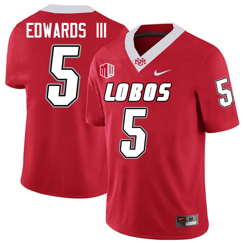 Frankie Edwards III UNM Lobos Jersey,New Mexico Lobos Football Jersey,Uniforms-Red